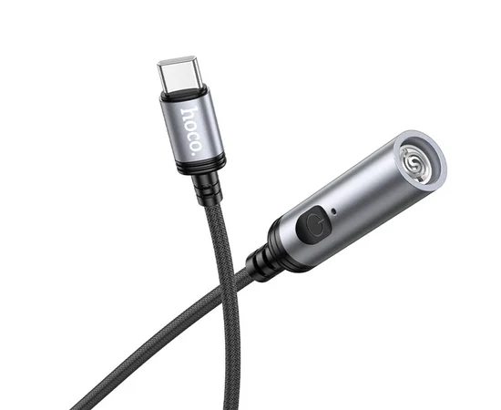 Портативный прикуриватель зажигалка Hoco UA30 Type-C Black