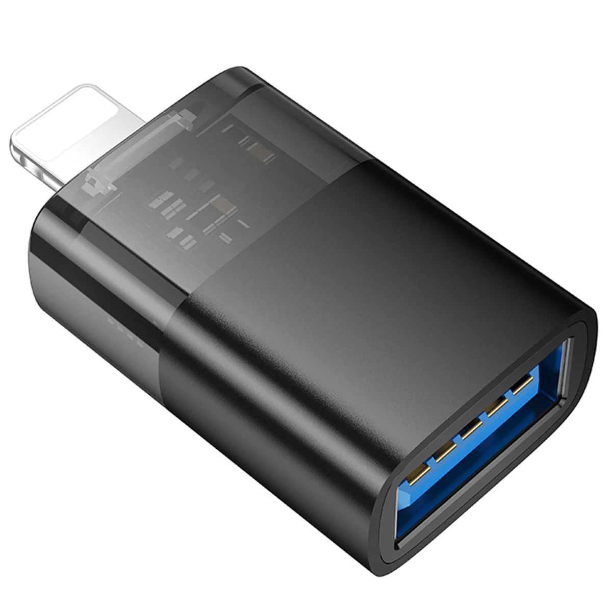 Переходник Hoco UA36 Lightning male to USB female Black