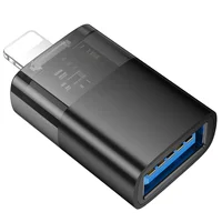 Переходник Hoco UA36 Lightning male to USB female Black
