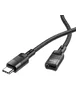 Переходник Hoco U107 Type-C male to Type-C female USB2.0 (1.2m) Black