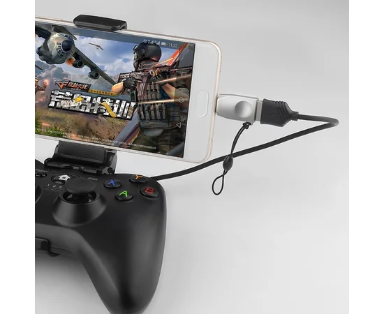 Переходник Hoco UA9 USB OTG to Type-C Стальной