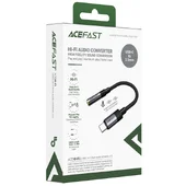 Перехідник Acefast J12 Type-C male to AUX 3.5mm female Black