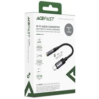 Переходник Acefast J12 Type-C male to AUX 3.5mm female Black