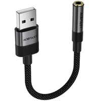 Переходник Acefast J13 USB male to AUX 3.5mm female Black