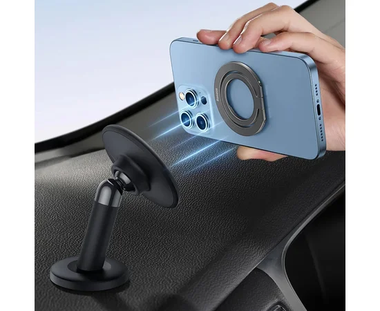 Держатель для телефона Baseus Halo Series Foldable Metal Ring (Single ring) (SUCH00001) Grey