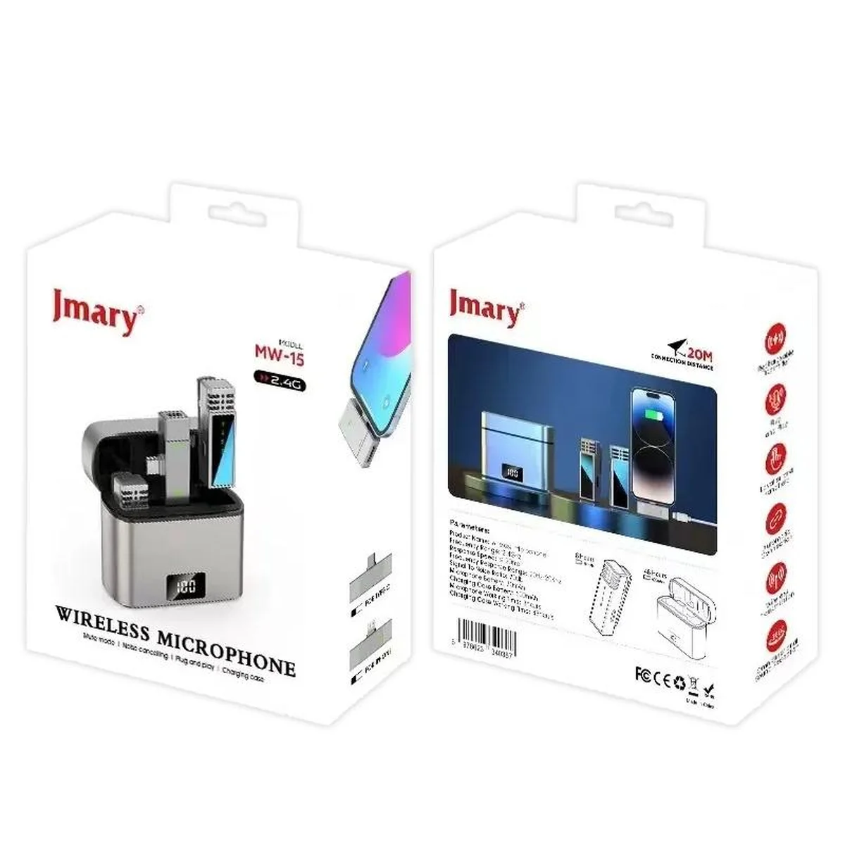 Петличный беспроводной микрофон Jmary MW-15 Type-C Black