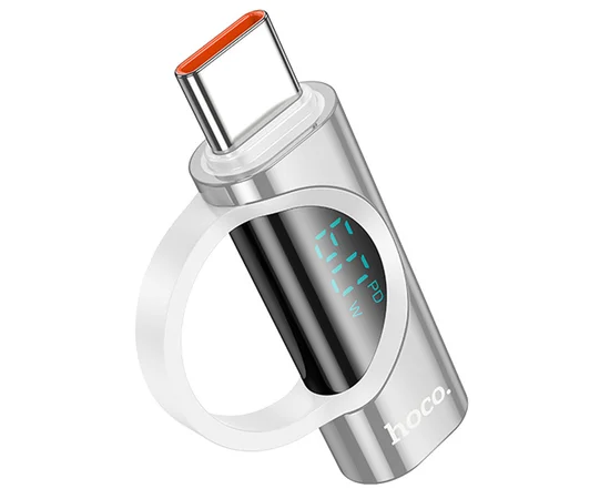 Переходник Hoco UA32A Type-C male to Lightning female display adapter Silver