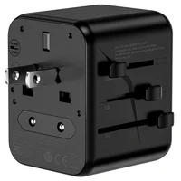 Сетевой универсальный переходник WIWU UA012 Warrior 12W + 1USB-A/1C Black
