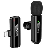 Петличний бездротовий мікрофон Hoco L20 Fair Lightning Black