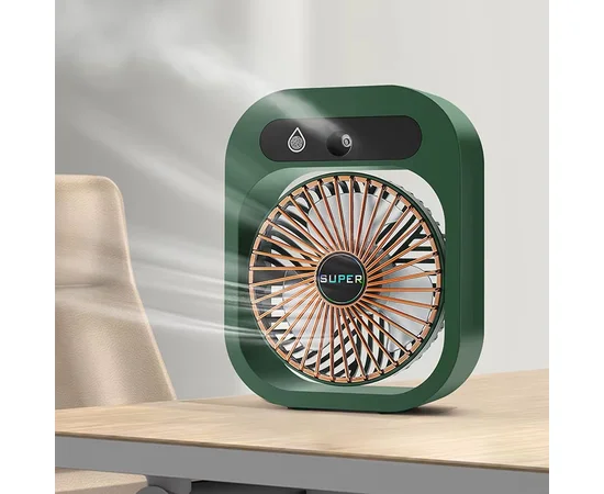 Настольный вентилятор Q8 с водяным охлаждением 1200 mAh Green