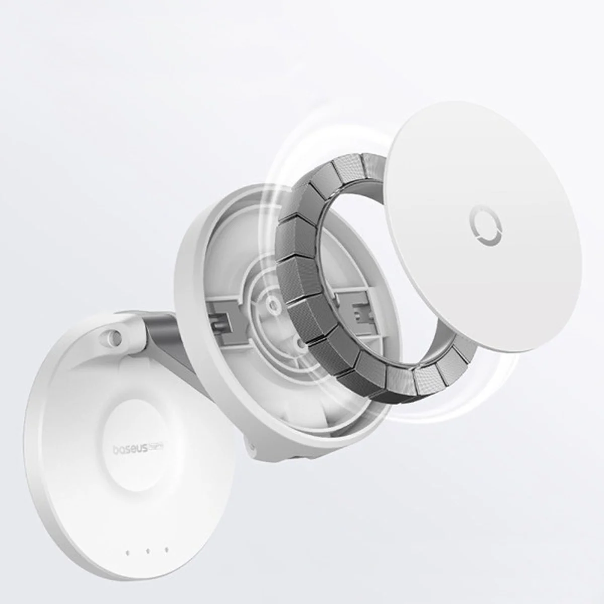 Держатель для телефона Baseus MagPro Magnetic Foldable Phone Mount (B10564101) White