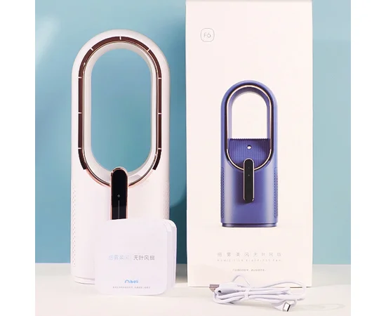 Настільний вентилятор F6 2in1 з зволожувачем повітря 2200mAh White