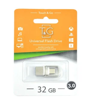 Флеш-драйв T&G 104 Metal series USB 3.0 - Type-C, 32GB Серебряный