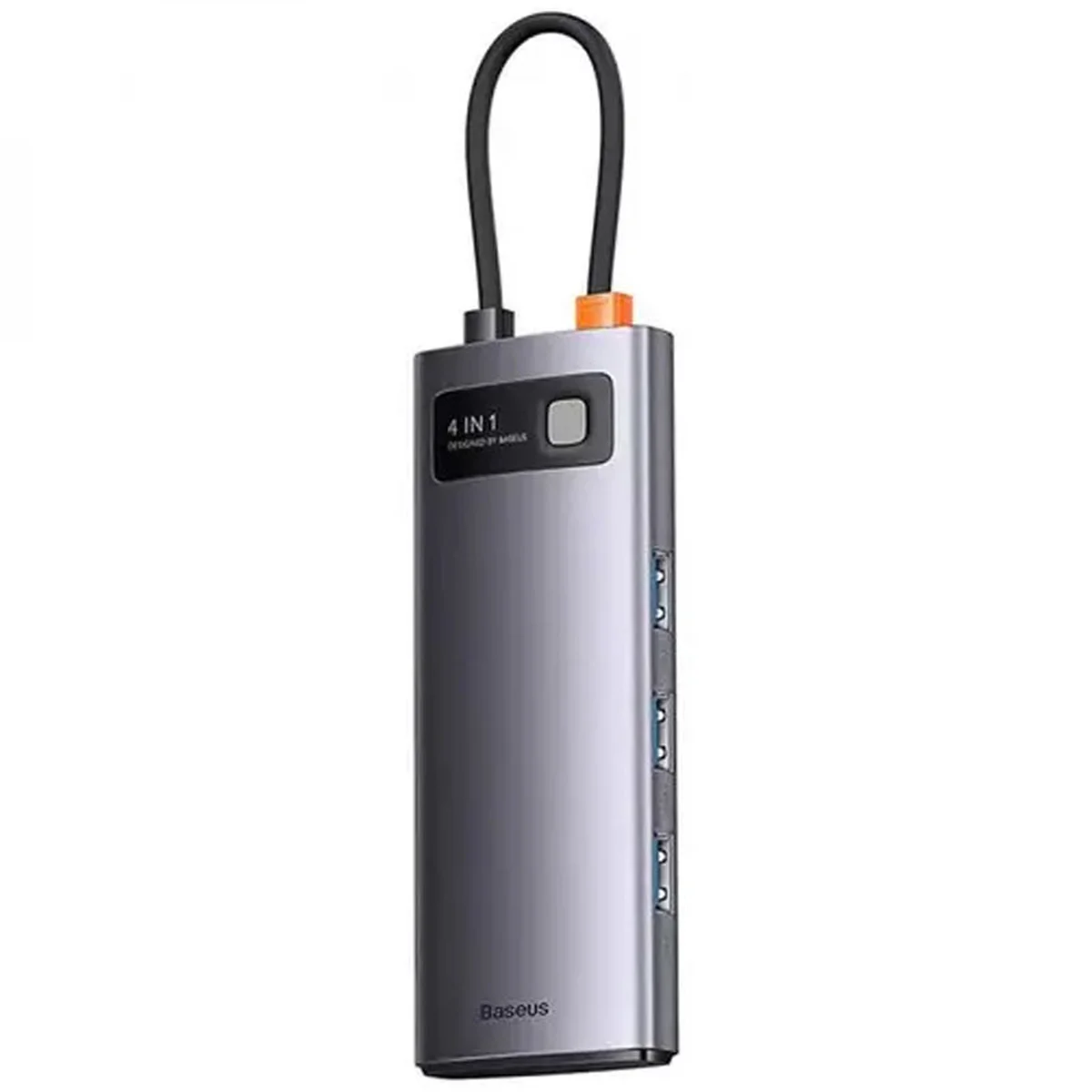 Переходник HUB Baseus Metal Gleam Series 4-in-1 4xUSB3.0 (WKWG070013) Gray