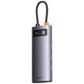Переходник HUB Baseus Metal Gleam Series 4-in-1 4xUSB3.0 (WKWG070013) Gray
