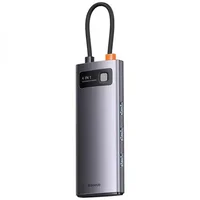 Переходник HUB Baseus Metal Gleam Series 4-in-1 4xUSB3.0 (WKWG070013) Gray