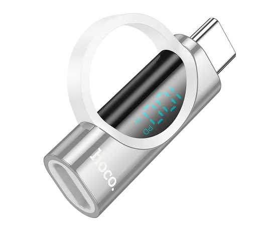 Перехідник Hoco UA32 Type-C male to Type-C female display adapter Silver