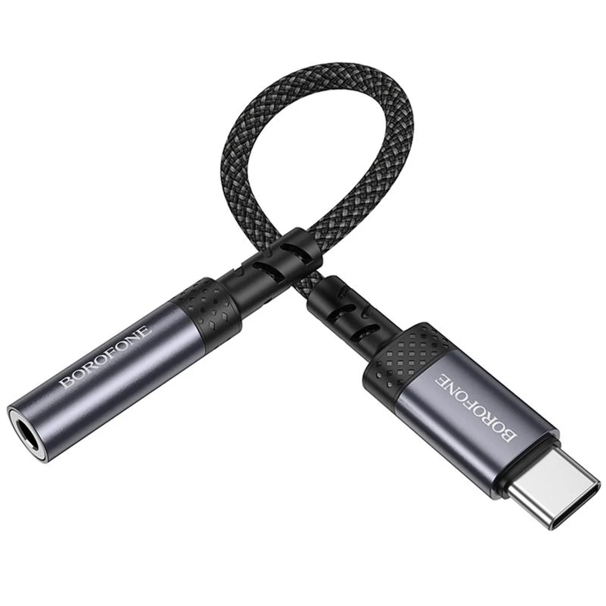 Переходник Borofone BV24 Graceful Type-C to 3.5mm Metal grey