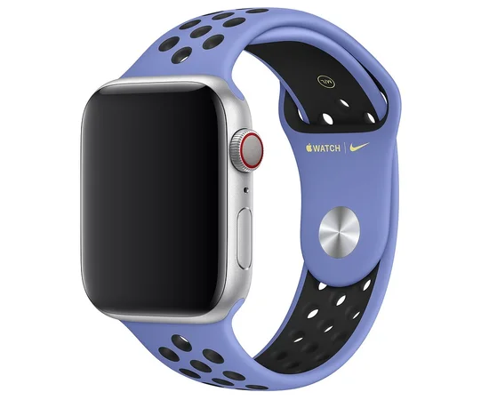 Силиконовый ремешок Sport Nike+ для Apple watch 42mm / 44mm Royal Pulse/Black