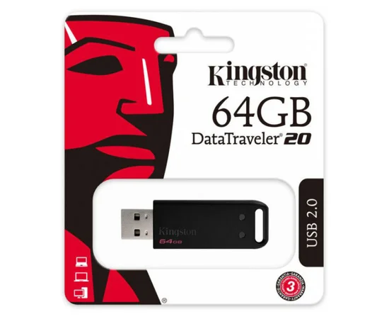 Флеш накопитель USB 64GB Kingston DataTraveler 20 (DT20/64GB) Черный