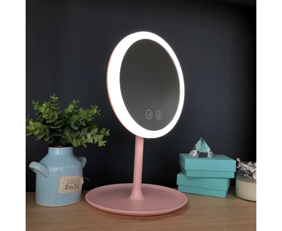 Зеркало Led Cosmetic Mirror Розовый