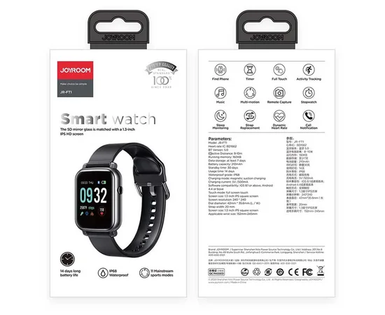 Смарт-часы Joyroom JR-FT1 (IP68) Серый