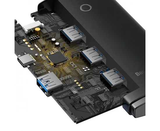 Переходник HUB Baseus Lite Series 4in1 (Type-C to 4xUSB 3.0) 1m (WKQX03) Black