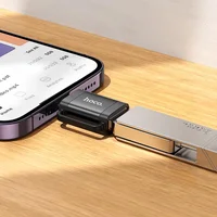 Переходник Hoco UA31A OTG Lightning male to USB female Black