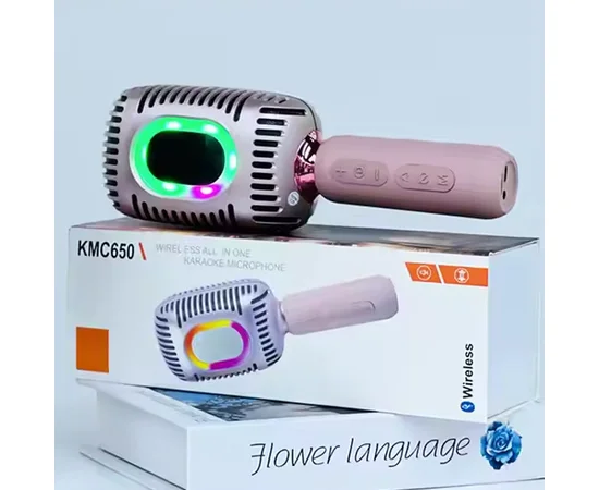 Караоке Микрофон-колонка KMC650 Pink