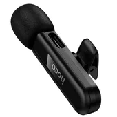 Бездротовий петличний мікрофон Hoco L20B Fair 3in1 (Lightning/Type-C/3.5) Black