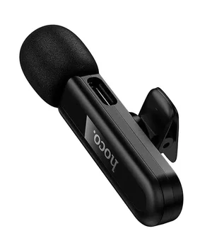 Петличный беспроводной микрофон Hoco L20B Fair 3in1 (Lightning/Type-C/3.5) Black Петличный беспроводной микрофон Hoco L20B Fair 3in1 (Lightning/Type-C/3.5) Black