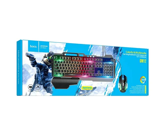 Игровая клавиатура + мышь Hoco GM12 (English version) Черный