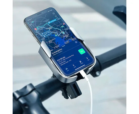 Вело- Мото- держатель Baseus Armor Motorcycle Серебряный