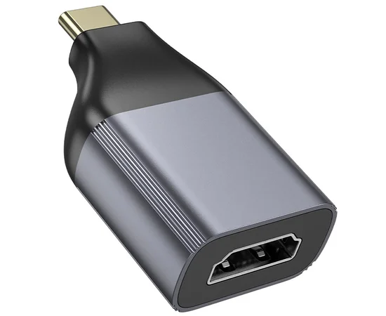 Переходник Hoco UA33 Type-C to HDTV Metal grey