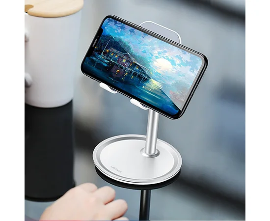 Держатель-подставка USAMS US-ZJ048 Mobile Phone Desktop Holder Серебряный