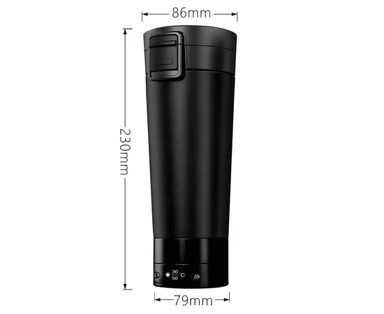 Смарт-термокружка RedSalmon с подогревом и контролем температуры 300 мл Черный