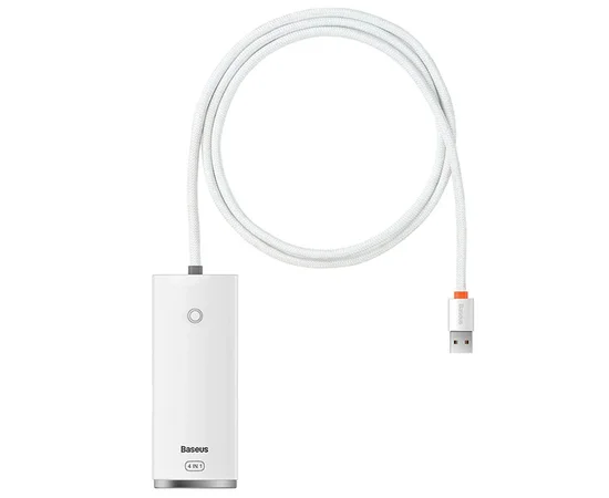 Переходник HUB Baseus Lite Series 4-Port Type-C HUB Adapter (Type-C to USB 3.0*4) 25cm (WKQX) Белый