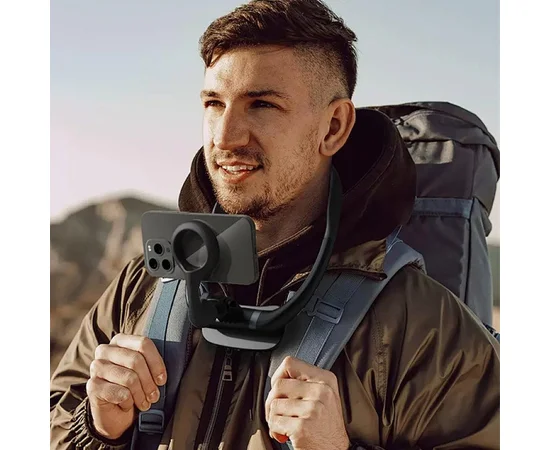 Держатель для телефона WIWU Wi-CH320 на шею магнитный Black