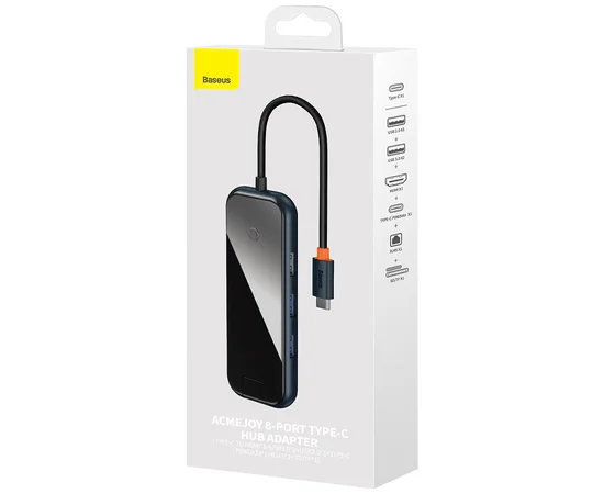 Переходник Baseus Hub AcmeJoy 7-Port Type-C (HDMI*1+USB3.0*2+USB2.0*1+Type-C PD&Data*1+SD/TF) (WKJZ) Dark Gray