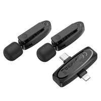 Петличный беспроводной микрофон Hoco L15 Dual-mic clip-on wireless digital (Lightning/Type-C) Black
