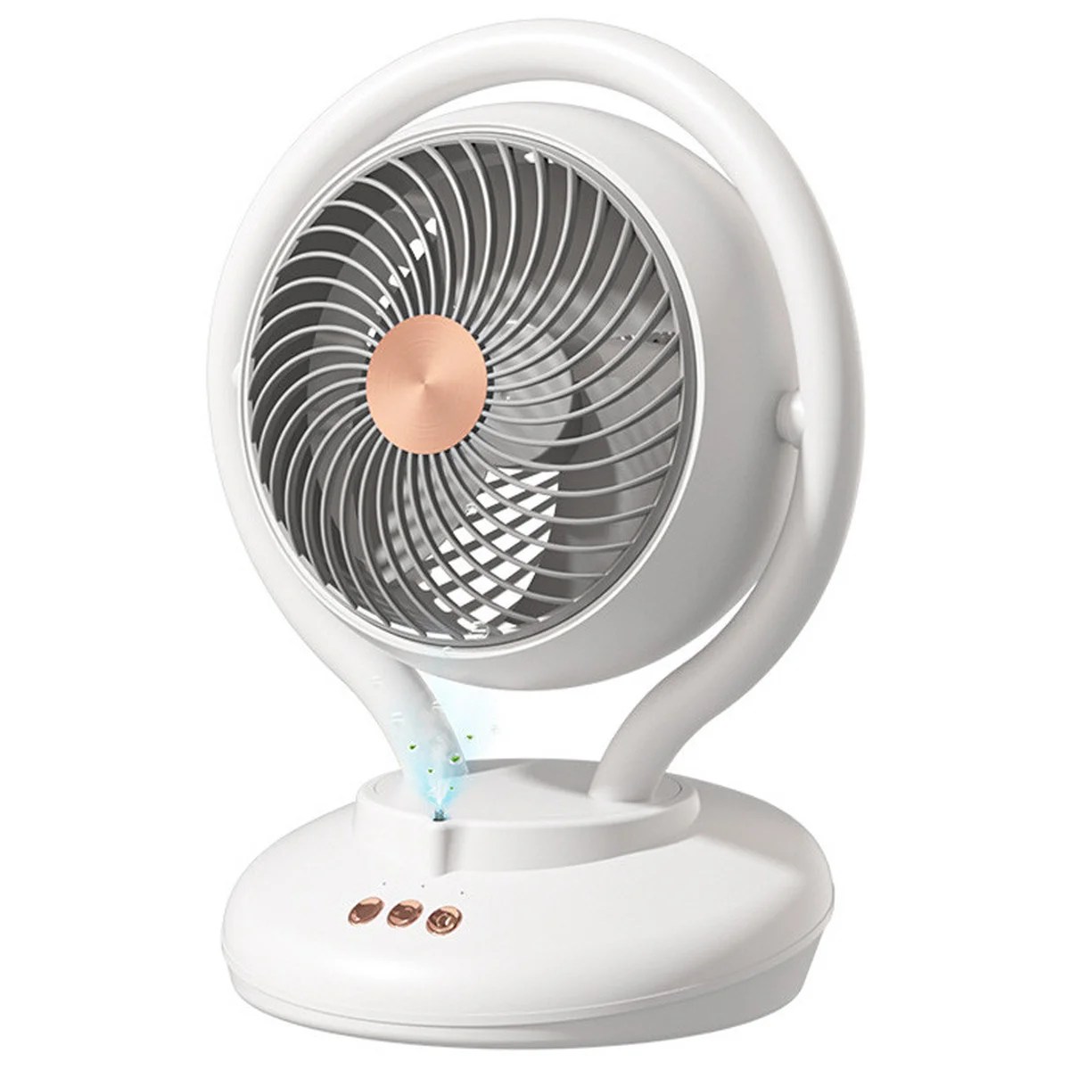 Настольный вентилятор F12 с отрицательной ионизацией 6000mAh White