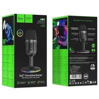 Мікрофон всеспрямований для геймінгу Hoco L25 Bright USB Black