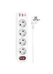 Удлинитель Hoco NS1 Aura PD20W (2USB/1Type-C/4xSocket) White