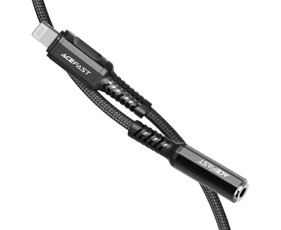 Переходник Acefast MFI C1-05 Lightning to 3.5mm aluminum alloy Black