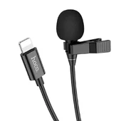 Микрофон петличный Hoco L14 Lightning Black