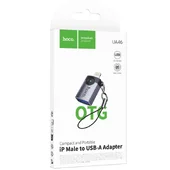 Переходник Hoco UA46 Lightning Male to USB Female USB2.0 Metal gray
