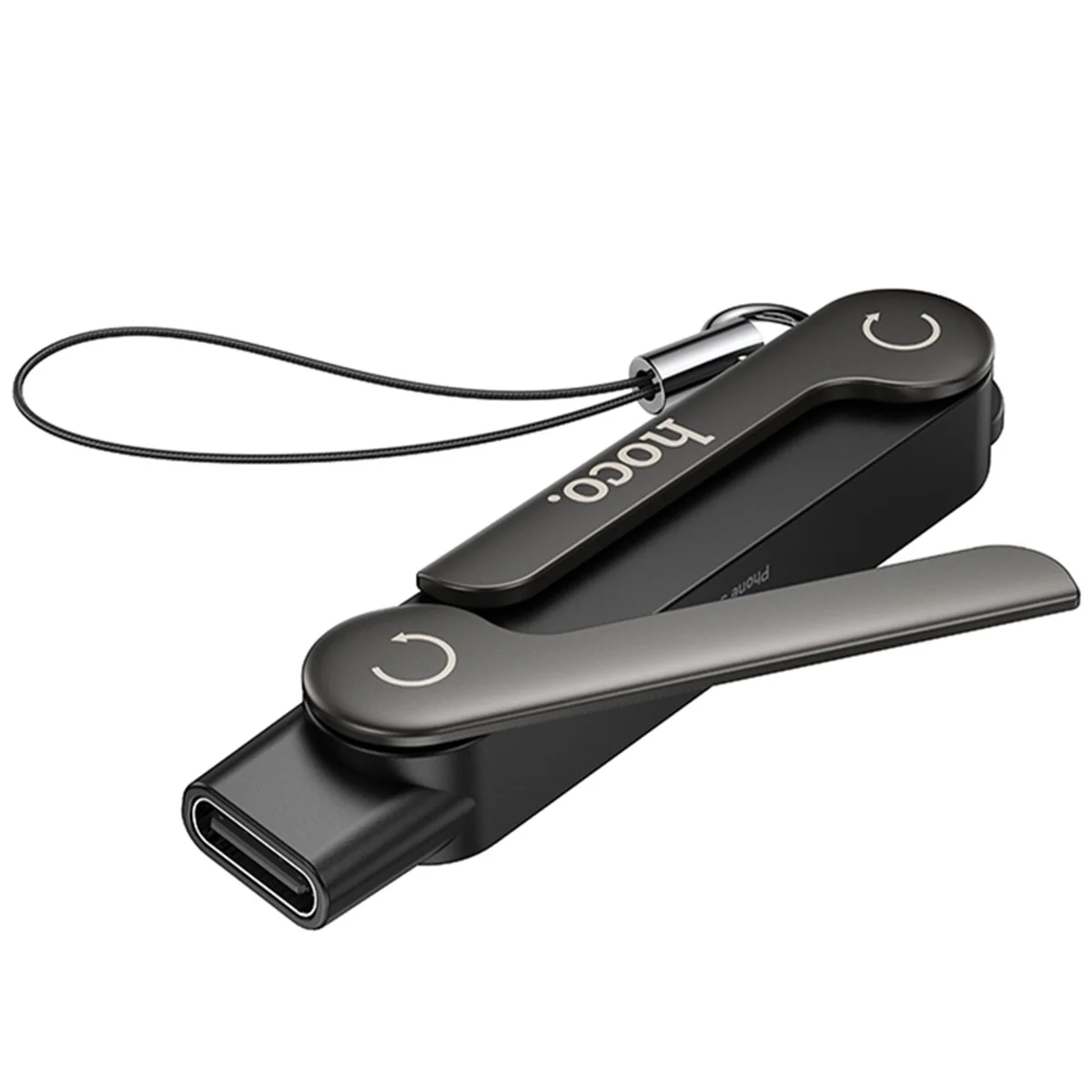Переходник Hoco UA47A Type-C male to Type-C female adapter Black