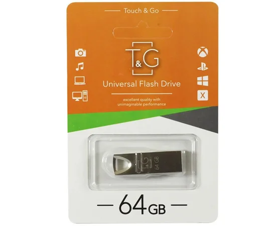 Флеш-драйв 3.0 USB Flash Drive T&G 117 Metal Series 64GB Серебряный