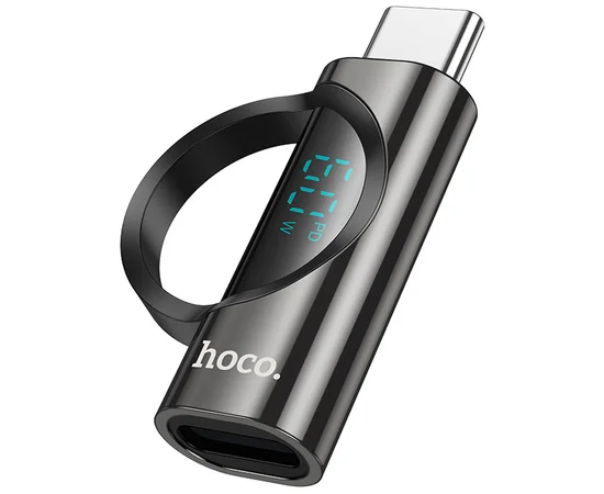 Переходник Hoco UA32A Type-C male to Lightning female display adapter Black