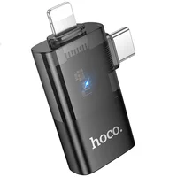 Переходник Hoco UA36E Combo 2-in-1 (Type-C/Lightning to USB2.0) Black